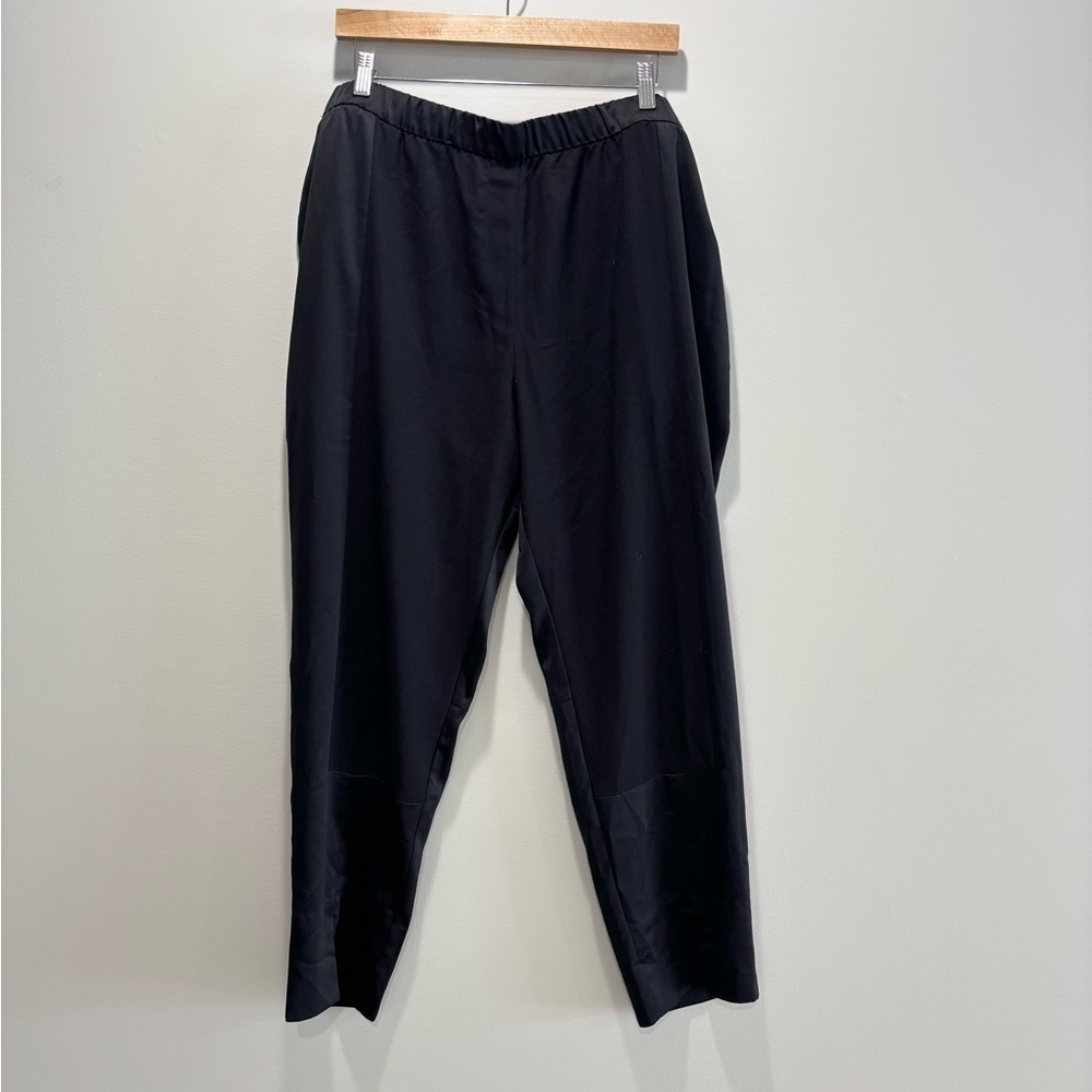 H BY HALSTON • Women’s Black Satin Casual Trouser Pull On Pant Size 20W
